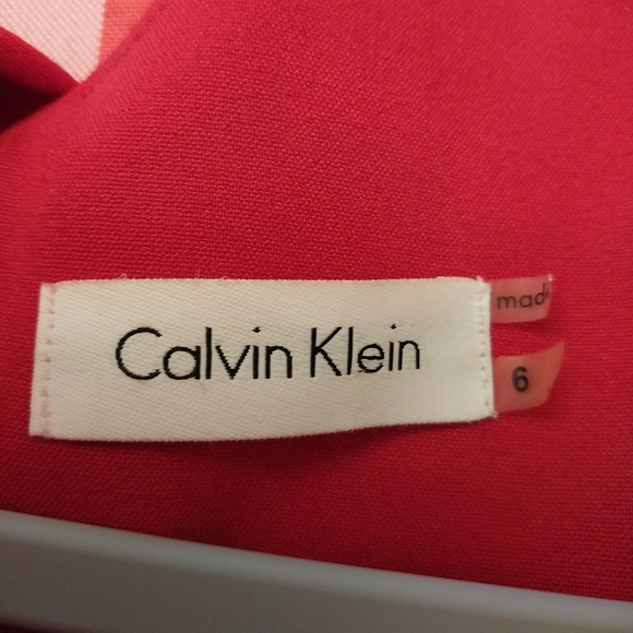 Calvin Klein Red Ruffle Sheath Dress - Picture 3 of 7